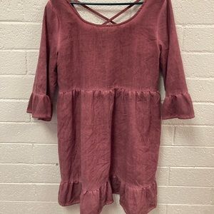Cross-Back Babydoll Dress
